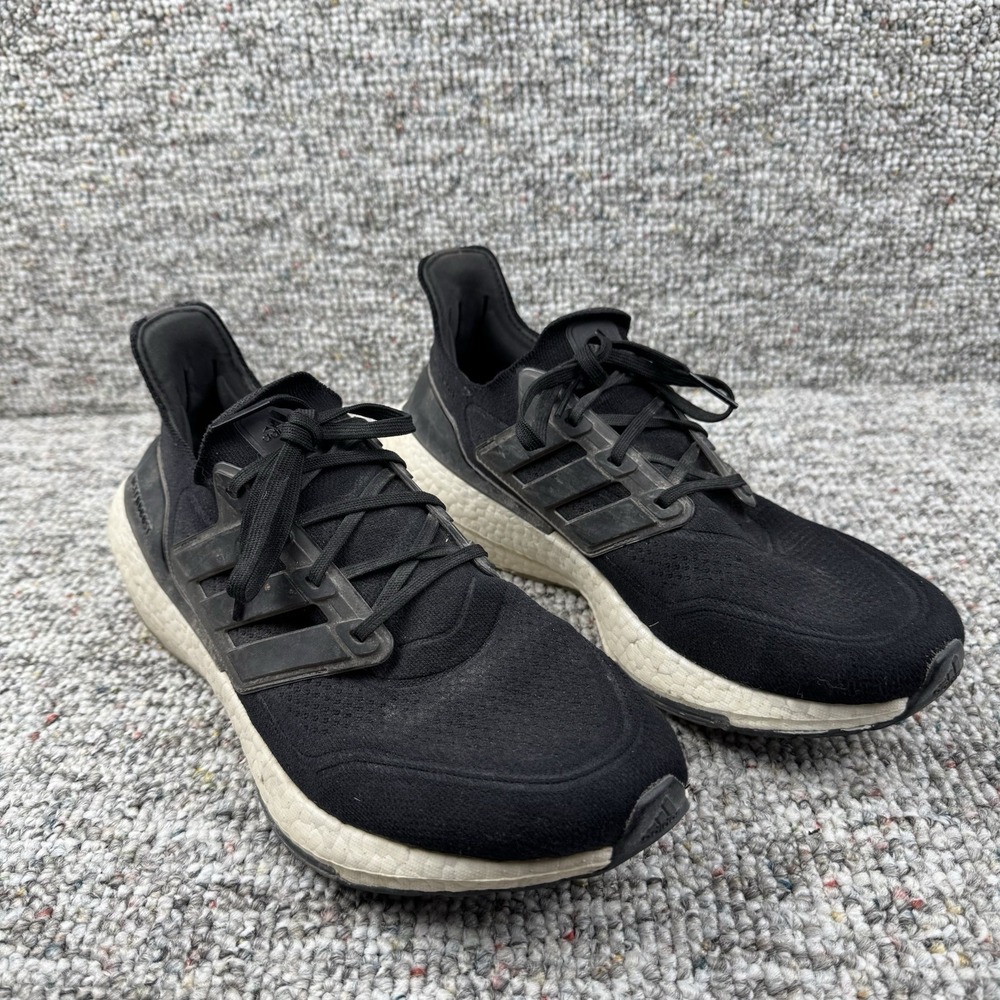 Adidas Ultraboost 21 Shoes Mens Size 11.5 Athletic Running Black White